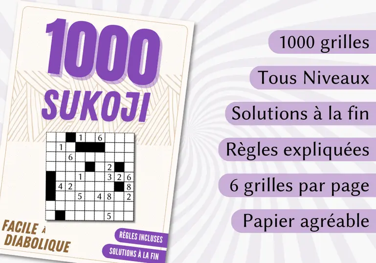 Livre 1000 grilles de Sukoji tous niveaux