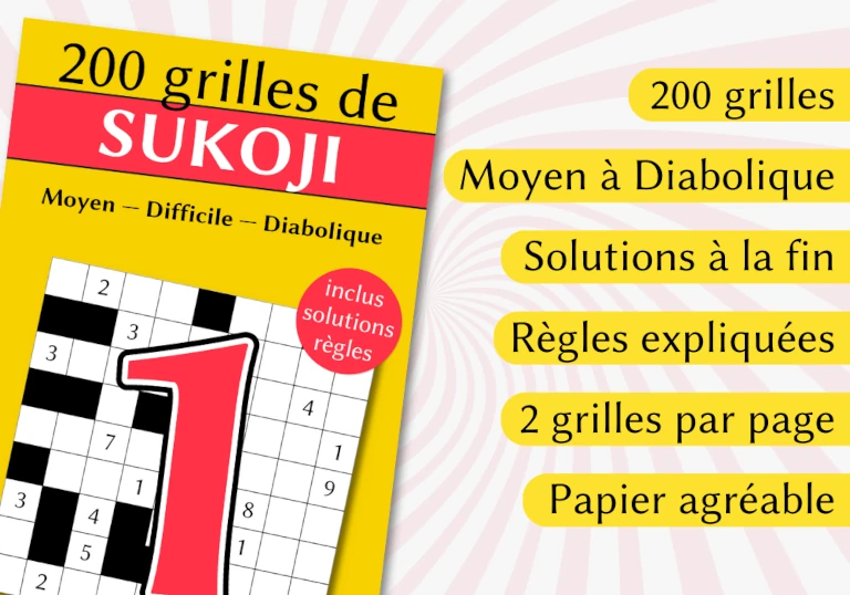 Livre 200 grilles de Sukoji moyen à diabolique